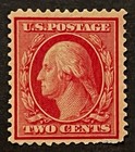 Travelstamps  1908 Us Stamps Scott  332 Two Cent Washington Mint Mogh
