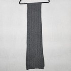 Castlerig Scarf Unisex One Size Gray 100  Cashmere Ribbed Knit Warm Winter
