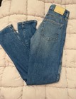 Womans Trave Blue Washed Jeans Size 26 Has Little Slits On Bottoms