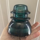 Vintage Hemingray 42 Glass Insulator  Green  Made In The Usa