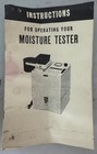 Vintage Grain Moisture Tester Electric W  Manual Works Meter Responds