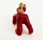 Vintage Red Devil Pixie Elf Figurine Porcelain Ceramic 1950s Halloween
