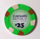  25 00 Casino Chip Caesars Republic Casino Lake Tahoe  Nv   New   Lightly Used