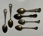 Lot Of 6 Sterling Silver Mini Antique Spoons  41 6 Grams Sterling 