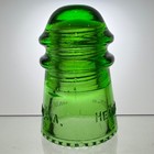 Depression Glass Green Hemingray 9 Made In Usa Cd 106 With Clear Streak 