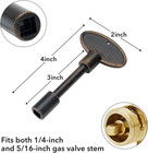 Universal 3-inch Gas Valve Key Fits 1 4  And 5 16  Turn Ball Valve For Gas Fire 