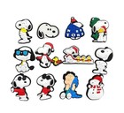 12pc Snoopy   Peanuts Gang Croc Shoe Charms Charlie Brown Valentines  Christmas