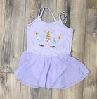 Girls Size 5 Lavender Unicorn Ballet Leotard Tutu Dance Dress Purple Gold