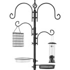 91 In  Steel Multi-feeder Kit Stand For Attracting Wild Birds With 2 Bird Feeder