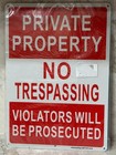Lot2 Private Property No Trespassing Sign  Violators Will Be Prosecuted 14   x10   