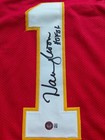 Warren Moon Autographed signed Jersey Jsa Coa Kansas City Chiefs Hof Inscription