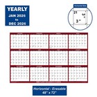 48x72 Swiftglimpse 2026 Erasable Wall Calendar Planner  Huge Planning - Maroon