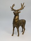 Vintage Cast Iron Still Bank Reindeer  A c  Williams Circa Early 1900 s