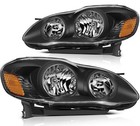 Headlight Assembly Pair For Toyota Corolla 2003-2008