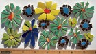 16 Daisy Tile Set For Mosaic Craft  Mixed Size   Color Broken China Plate