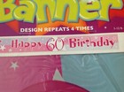 Happy 60th Birthday Pink Banner  12 Ft   991402 - Ub26
