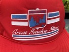 Vintage Great Smoky Mountains  Mesh Snapback Trucker Hat National Park Deadstock
