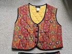Vtg 60   s 70   s Quilted Vest   Skirt Set Prairie Boho Tribal Cottagecore Mori Folk