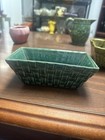 Vintage Green Planter Lot Brush Usa 108-6 Floraline 553 Mid Century Pottery Set