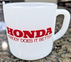 Vintage Honda Motorcycle Graphic Federal Glass Advertising Coffee Mug Cup Mx