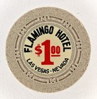         flamingo  1 Casino Chip 1968 Vintage Las Vegas      tropicana-mirage-dunes        