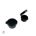 Cosmetic Hinged Jars 5 Gram Empty Plastic Beauty Containers Pot Black  25  5092
