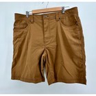 Prana Zion Mens Brown Stretch Hiking Climbing Shorts Size 36 37 Waist