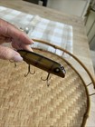 Vintage South Bend Bass Oreno Fishing Lure Gold Pressed Eye Rare Pike Scale 973p