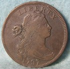 1797 Rev 97 Stems Draped Bust Large Cent Near High Grade Old Us Coin  552