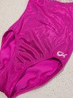 Beautiful Gk Elite Gymnastic Dance Leotard Medium Pink Mystique Silver Holograph