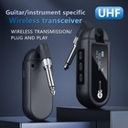 Wireless Guitar System - Uhf Transmitter Receiver  Rechargeable Audio  20 Cha   