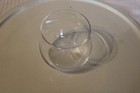 Vintage Clear Glass Votive Candle Holder Round  3  Tall X 3  Opening