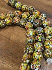 6in Strand Vintage 1960s Lampwork  Glass Multicolor Confetti Beads Rare