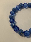 Blue Bling Beaded Bracelet Girls Kids Jewelry Birthday Gift Handmade New