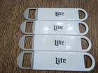 Four Miller Lite Logo Beer Bottle Opener Bartender Speed Rubber Grip Heavy Duty