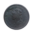 1832 Nova Scotia One Penny Token George Iv Thistle F Vf Km2 Lot  1097 