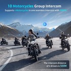 M1-s Pro Intercom Motorcycle Bluetooth Headset Helmet Interphone 10 Riders 2000m