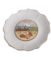 Vtg  Souvenir Florida Porcelain 6  Plate Sea Shells Beach Gold Trim- Japan