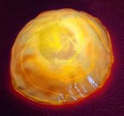 Vintage Ashtray Viking Art Glass Amberina Awesome Glow