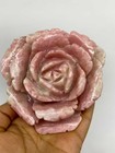1pc Natural Pink Agate Quartz Carved Flower Skull Crystal Reiki Decor Gift
