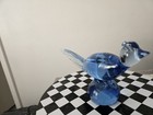 Tiffin Franciscan 1960 s Coben Blue Pheasant 15 5  X 6 5  Art Glass Figurine