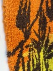 Vtg Finished Latch Hook Wall Hanging Orange Brown Palm Branch 1970s 66 Cm X 99cm