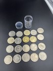 Lot Of 20  1 Casino Dollar Gaming Tokens Metal Circulated Conditions Sku 7536