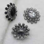 10pcs Vintage Rhinestone Button Crystal Wedding Decor Sewing Craft Accessories