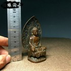 Art Buddhism Antique Bronze Carved Sakyamuni Amitabha Tathagata Buddha Statue