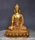 8 6  Old Tibet Buddhism Bronze Gilt Shakyamuni Sakyamuni Amitabha Buddha Statue