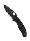 Spyderco Tenacious Lightweight Knife C122psbbk Black Combo Edge Blade Black Frn