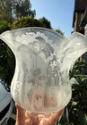 Antique Tulip Frosted Acid Etched Oil Lamp Shade