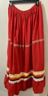 Vintage Seminole Patchwork Native American  Dance Skirt   Red  Size S m