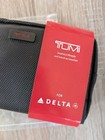 Tumi For Delta Air Lines Black Fabric Toiletry Makeup Amenity Travel Kit Bag